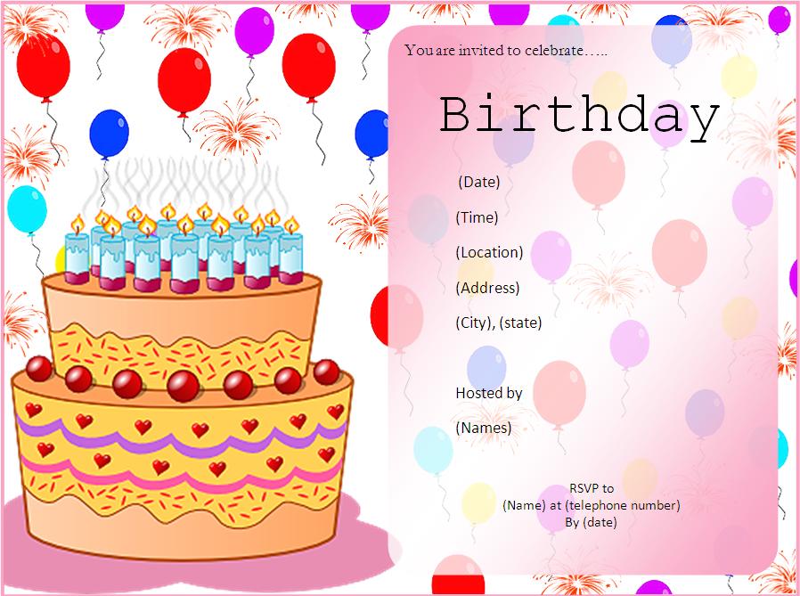 Birthday Invitation Templates | Free Printable Word Templates,