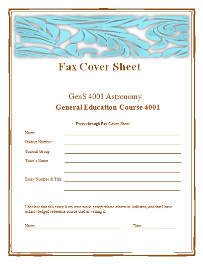 Free printable fax cover letter
