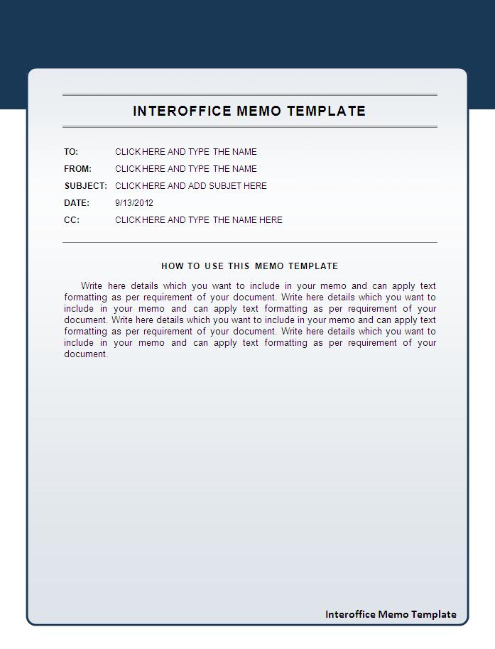 Professional Memo Template Microsoft Word 2010