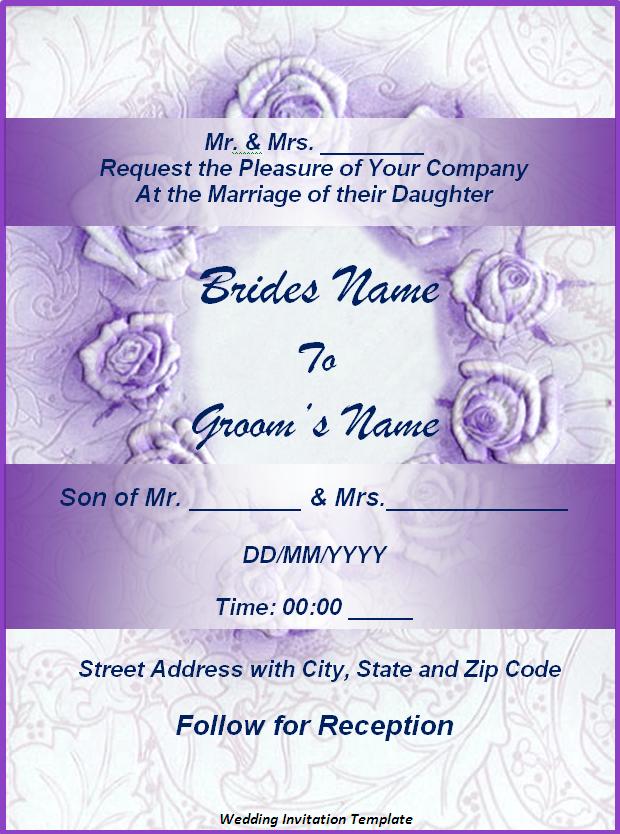 Wedding Invitation Templates | Free Printable Word Templates,