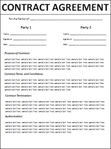 Wedding planner contract template