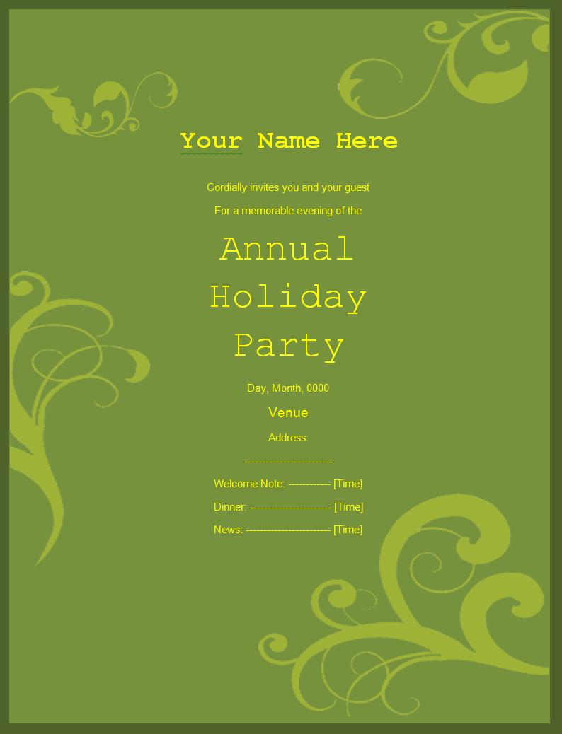 Party Invitation Templates Free Download