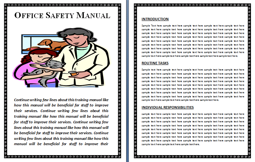 Safety Manual Template | Free Printable Word Templates,