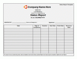 Monthly Report Template