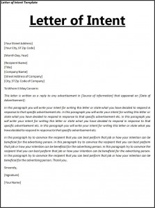Letter of Intent Template