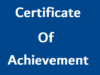 Certificate of Achievement Template