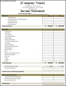 Income-Statement-Template Income Statement Template