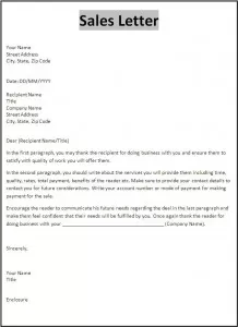 Sales Letter Template Sales Letter Template