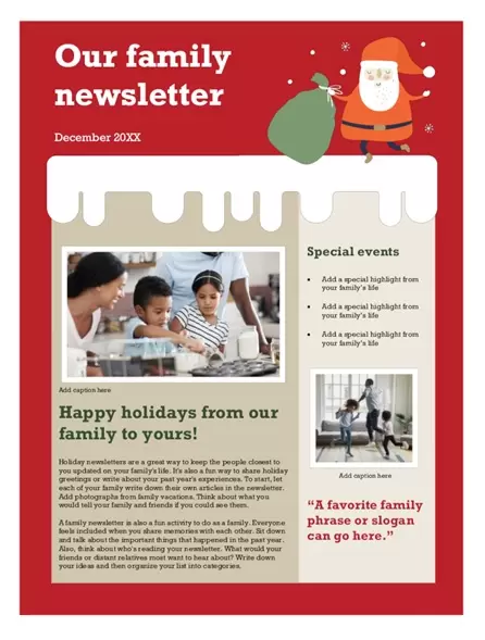 Christmas Newsletter Template
