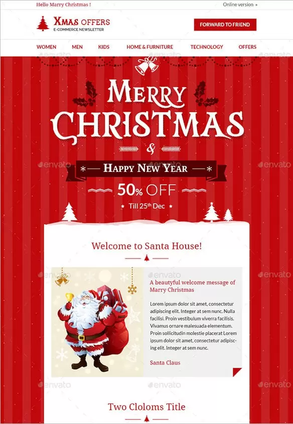 Merry Christmas Newsletter Template