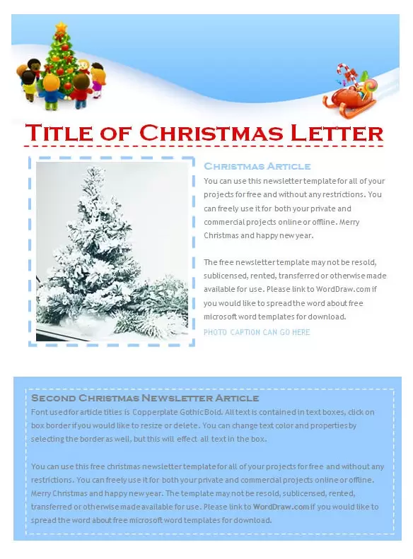 Second Christmas Newsletter Template
